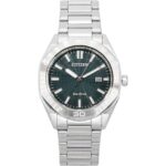 Citizen Eco-Drive Stainless Steel Green Dial BM7630-80X 100M Men's Watch