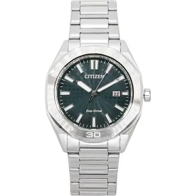 Citizen Eco-Drive Stainless Steel Green Dial BM7630-80X 100M Men's Watch