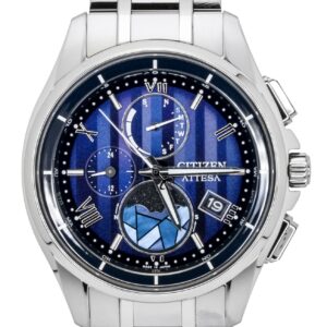 Citizen Attesa Limited Edition Super Titanium Blue Dial Eco-drive By1000-51l 100m Men's Watch