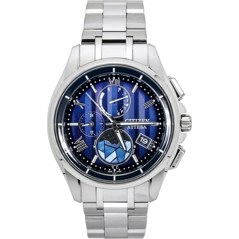 Citizen Attesa Limited Edition Super Titanium Blue Dial Eco-drive By1000-51l 100m Men's Watch