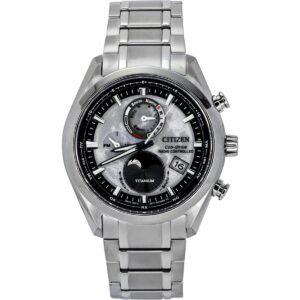 Citizen Eco-Drive Tsuki-yomi Super Titanium Radio Controlled Grey Dial BY1010-81H 100M Men's Watch