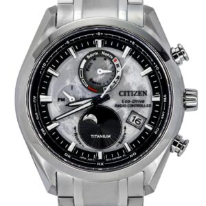 Citizen Eco-Drive Tsuki-yomi Super Titanium Radio Controlled Grey Dial BY1010-81H 100M Men's Watch
