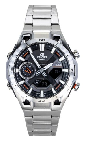 Casio Edifice Analog Digital Smartphone Link Stainless Steel Black Dial Solar ECB-2300D-1A 100M Men's Watch