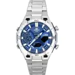 Casio Edifice Analog Digital Stainless Steel Blue Dial Solar ECB-2300D-2A 100M Men's Watch