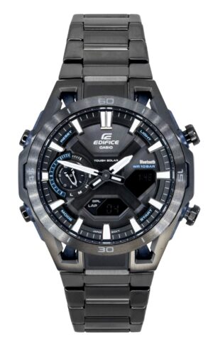 Casio Edifice Analog Digital Stainless Steel Black Dial Solar ECB-2300DC-1A 100M Men's Watch