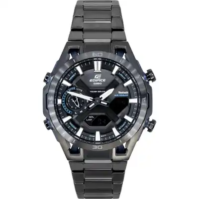 Casio Edifice Analog Digital Stainless Steel Black Dial Solar ECB-2300DC-1A 100M Men's Watch