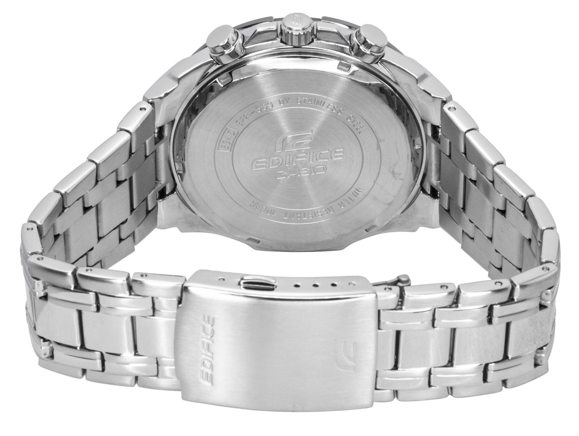 Casio Edifice Standard Chronograph Analog Stainless steel Grey Dial Quartz EFR-539DE-8AV 100M Men's Watch