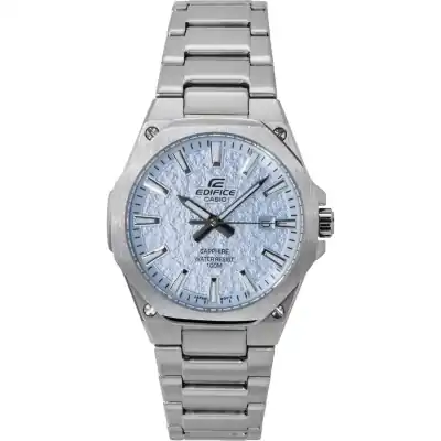Casio Edifice Analog Stainless Steel Light Blue Dial Quartz EFR-S108DE-2AV 100M Men's Watch