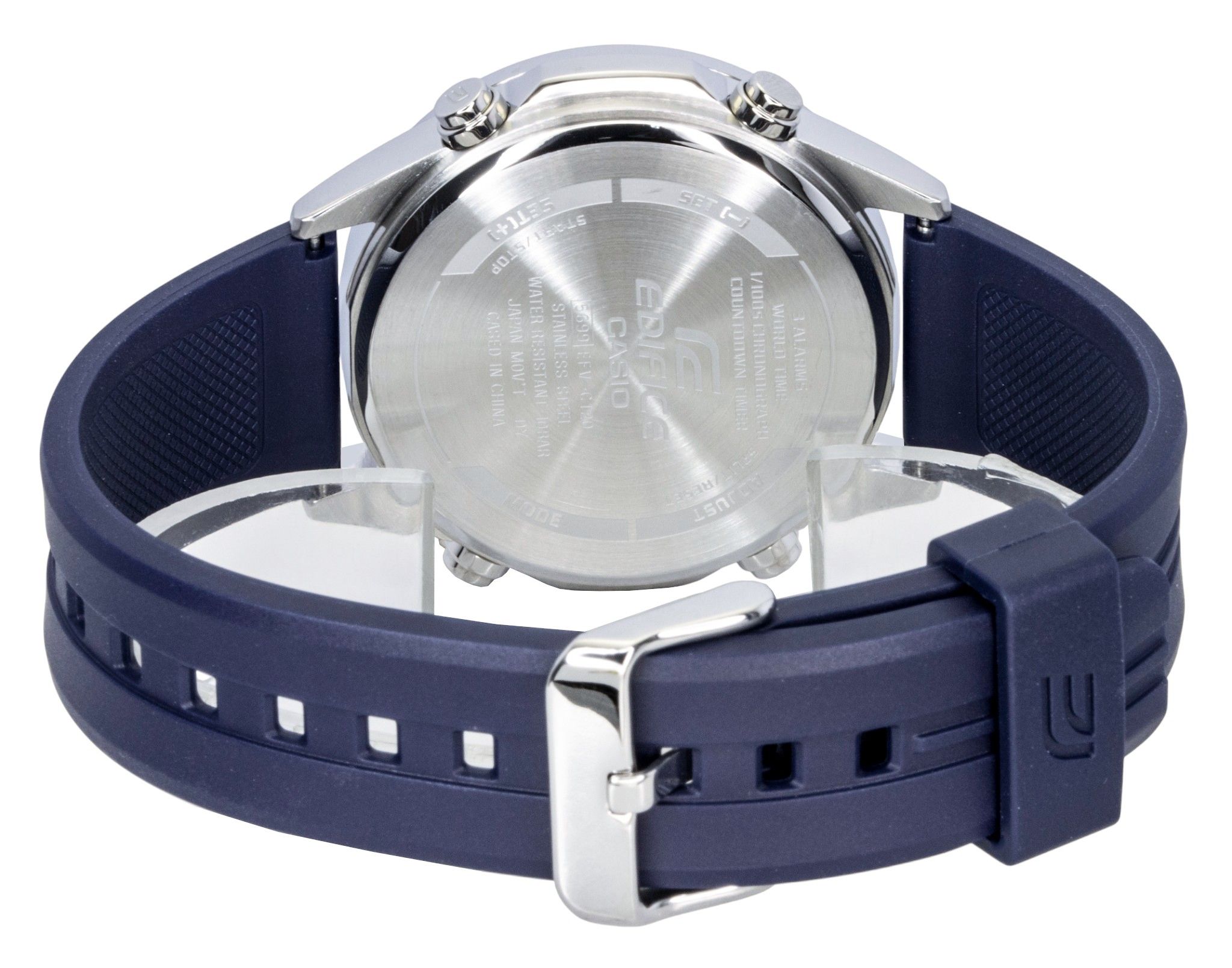 Casio Edifice Analog Digital Resin Strap Black Dial Quartz EFV-C120P-1A2 100M Men's Watch