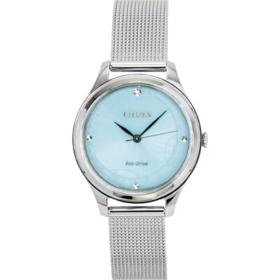 Citizen Eco-Drive Stainless Steel Mint Green Dial EM0501-89M Women's Watch