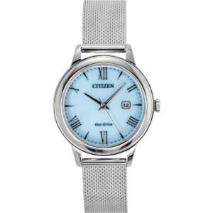 Citizen Elegance Stainless Steel Blue Dial Eco-Drive EW2621-75M 100M Women's Watch