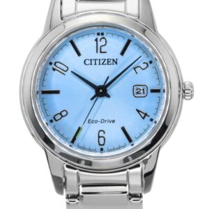 Citizen Elegance Stainless Steel Light Blue Dial Eco-Drive FE1241-71L Women's Watch