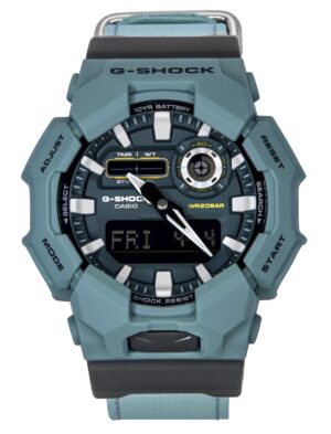 Casio G-Shock Analog Digital Cloth Strap Blue Dial Quartz GA-010CE-2A 200M Men's Watch