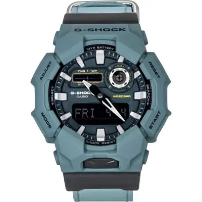 Casio G-Shock Analog Digital Cloth Strap Blue Dial Quartz GA-010CE-2A 200M Men's Watch