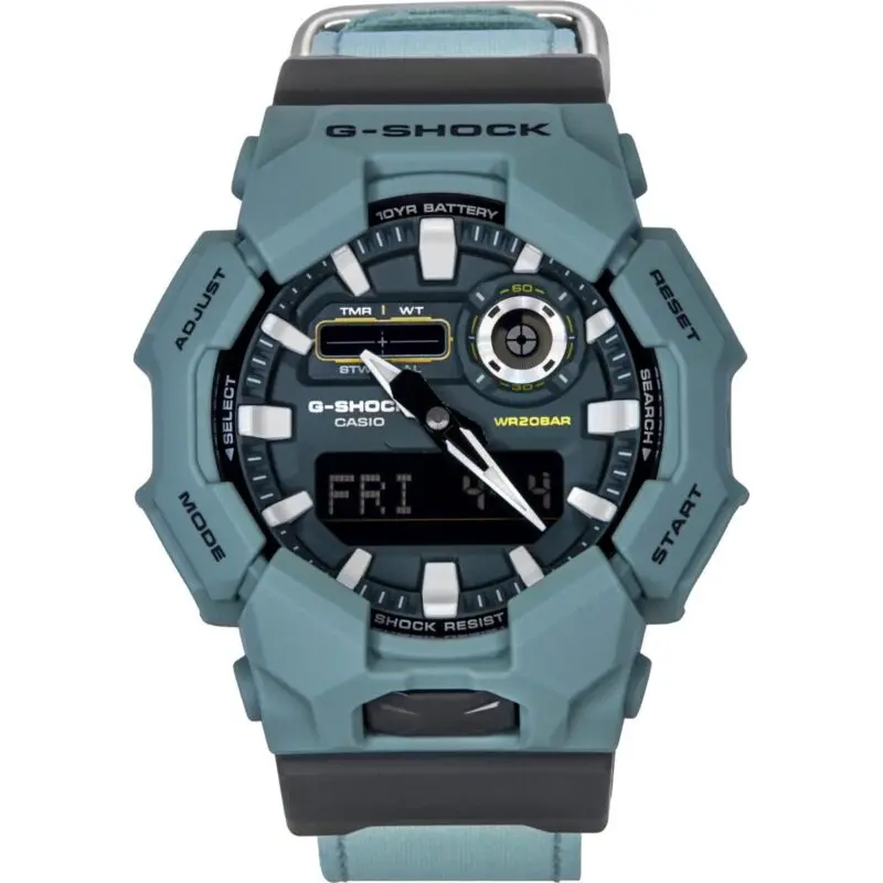 Casio G-Shock Analog Digital Cloth Strap Blue Dial Quartz GA-010CE-2A 200M Men's Watch
