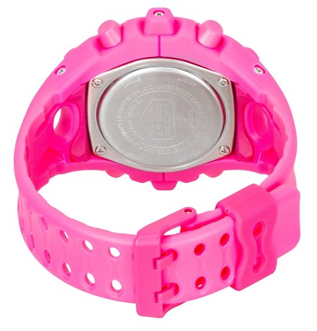 Casio G-Shock Analog Digital Pink Resin Strap Pink Dial Quartz GA-V01-4A 200M Men's Watch