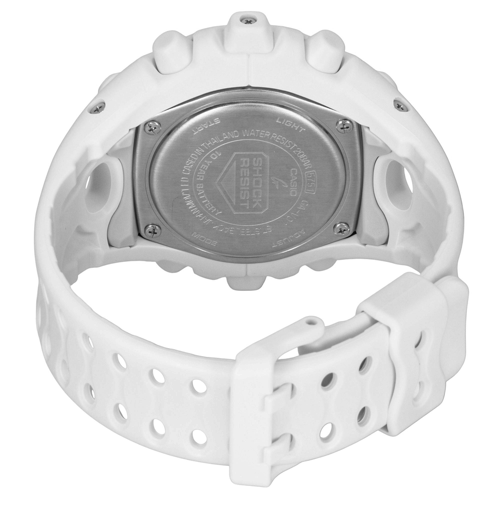 Casio G-Shock Analog Digital White Resin Strap White Dial Quartz GA-V01-7A 200M Men's Watch