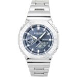 Casio G-Shock G-Steel Analog Digital Stainless Steel Grey Dial Quartz GM-2110D-8A 200M Men's Watch