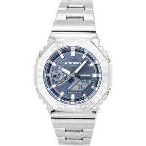 Casio G-Shock G-Steel Analog Digital Stainless Steel Grey Dial Quartz GM-2110D-8A 200M Men's Watch