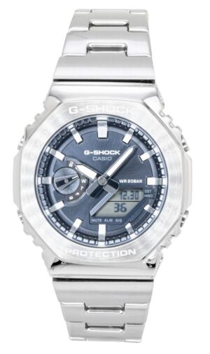 Casio G-Shock G-Steel Analog Digital Stainless Steel Grey Dial Quartz GM-2110D-8A 200M Men's Watch