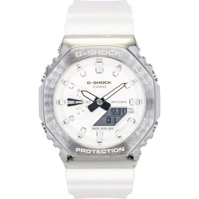 Casio G-Shock G-Steel Analog Digital Limited Edition White Dial Quartz GM-2110SH-7A 200M Men's Watch