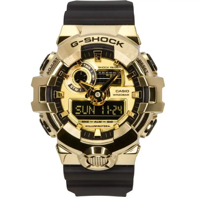 Casio G-Shock G-Steel Analog Digital Resin Strap Gold Dial Quartz GM-700G-9A 200M Men's Watch