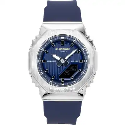 Casio G-Shock Analog Digital Limited Edition Bio-Based Resin Blue Dial Quartz GM-S2110SH-2A 200M Women's Watch