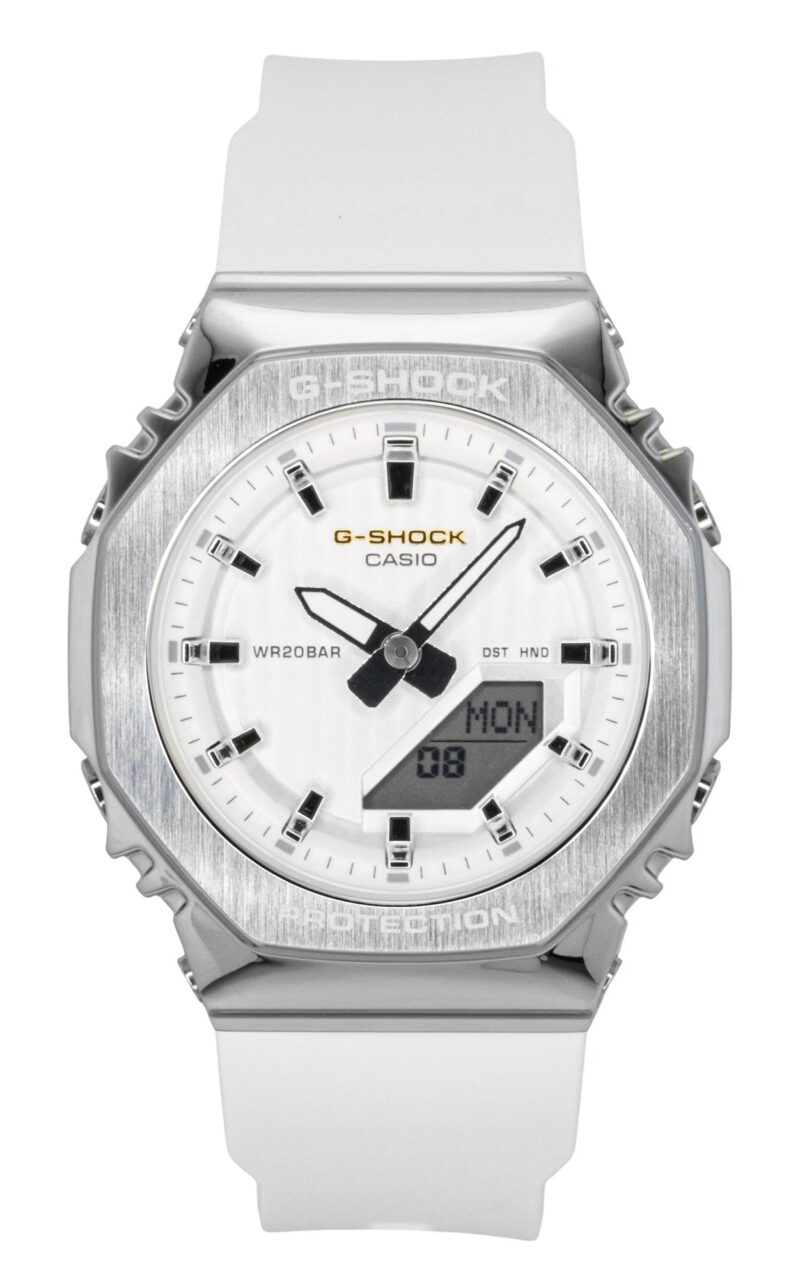Casio G-Shock Analog Digital Limited Edition Bio-Based Resin Strap White Dial Quartz GM-S2110SH-7A 200M Women's Watch