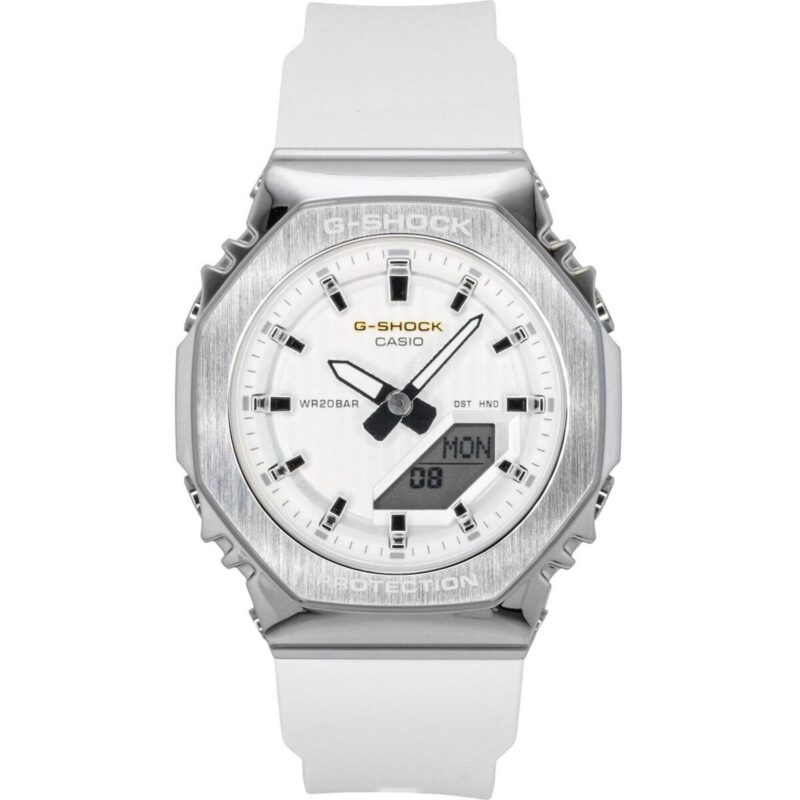 Casio G-Shock Analog Digital Limited Edition Bio-Based Resin Strap White Dial Quartz GM-S2110SH-7A 200M Women's Watch