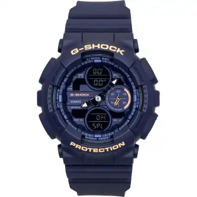 Casio G-Shock Analog Digital Bio-Based Resin Blue Dial Quartz GMA-S140-2A2 200M Women's Watch