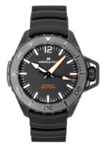 Hamilton Khaki Frogman Rubber Strap Black Dial Automatic Diver's H77855330 300M Men's Watch