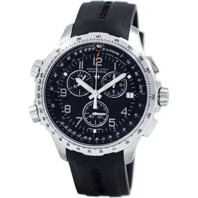 Hamilton Khaki Aviation X-Wind Chronograph Quartz GMT H77912335 Men's Watch