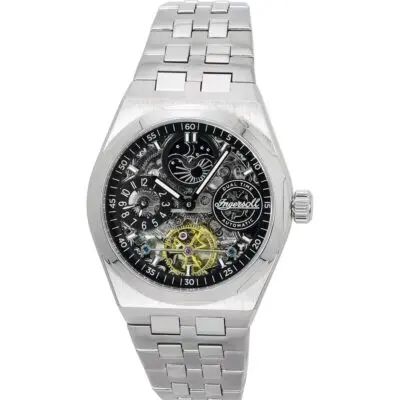 Ingersoll The Broadway Dual Time Skeleton Black Dial Automatic I12901 Men's Watch