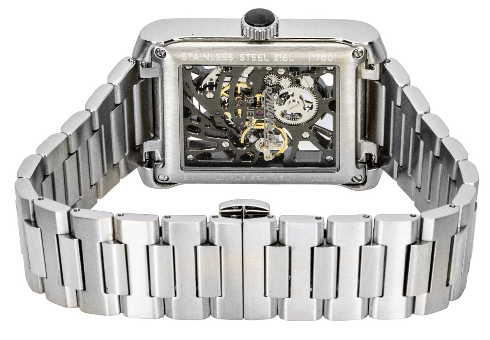 Ingersoll The Spur Stainless Steel Black Skeleton Dial Automatic I17001 Men’s Watch - I17001