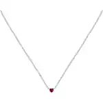 La Petite Story Steel Necklace With White And Red Heart Zircons LPS10AWV30 For Women