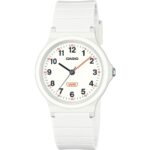 Casio Pop Analog White Bio Based Resin Strap White Dial Quartz LQ-24B-7B Women's Watch
