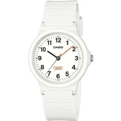 Casio Pop Analog White Bio Based Resin Strap White Dial Quartz LQ-24B-7B Women's Watch