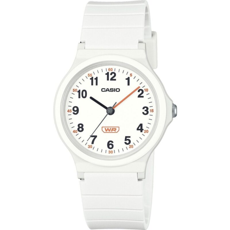 Casio Pop Analog White Bio Based Resin Strap White Dial Quartz LQ-24B-7B Women's Watch
