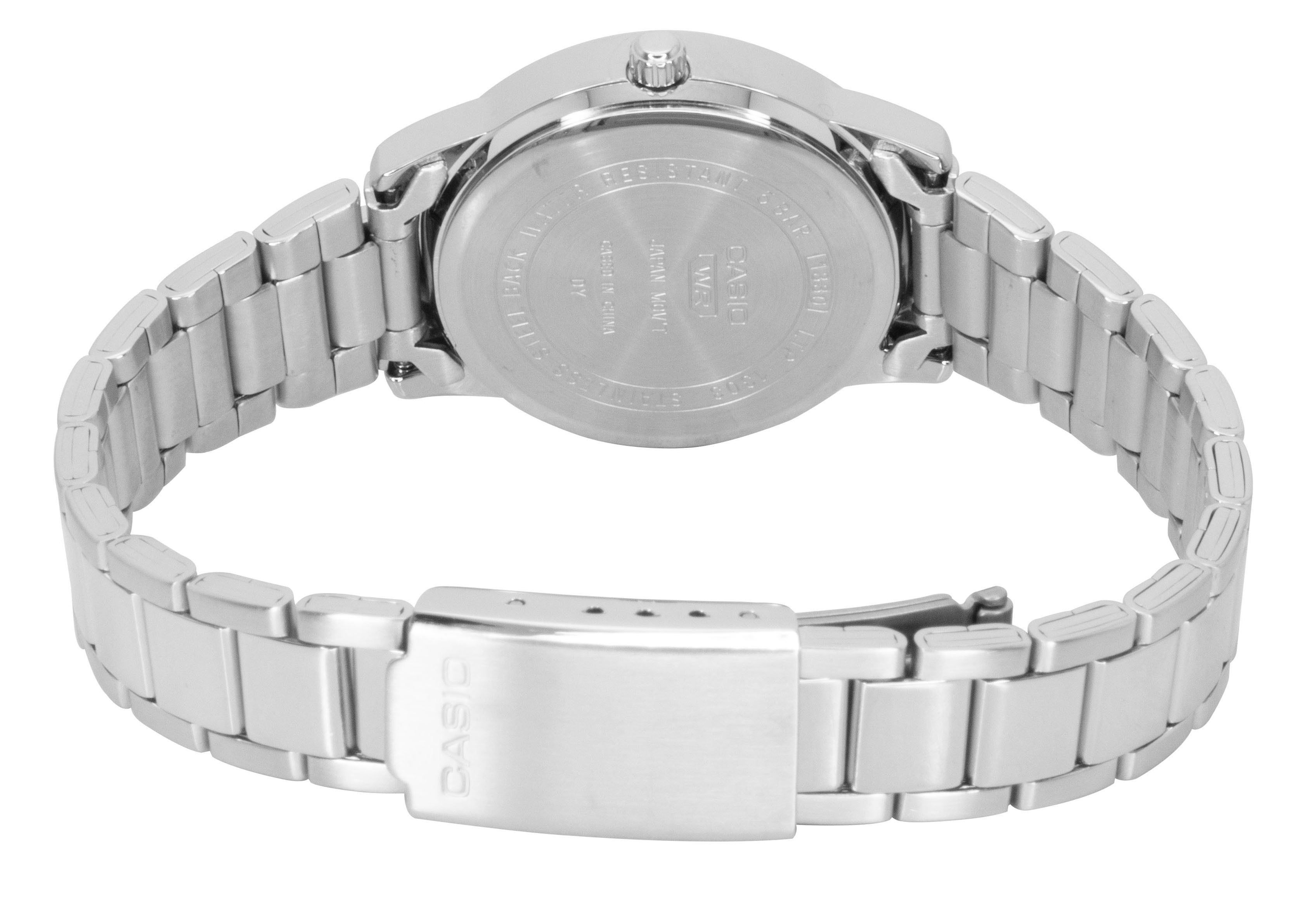 Casio Analog Stainless Steel Pink Dial Quartz LTP-1303DD-4AV Women's Watch