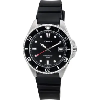 Casio Standard Analog Resin Strap Black Dial Quartz MDV-10-1A1 Men's Watch