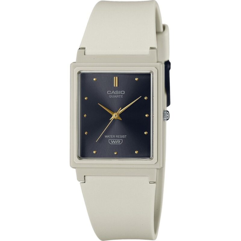 Casio POP Analog Beige Resin Strap Black Dial Quartz MQ-38UC-8A Women's Watch