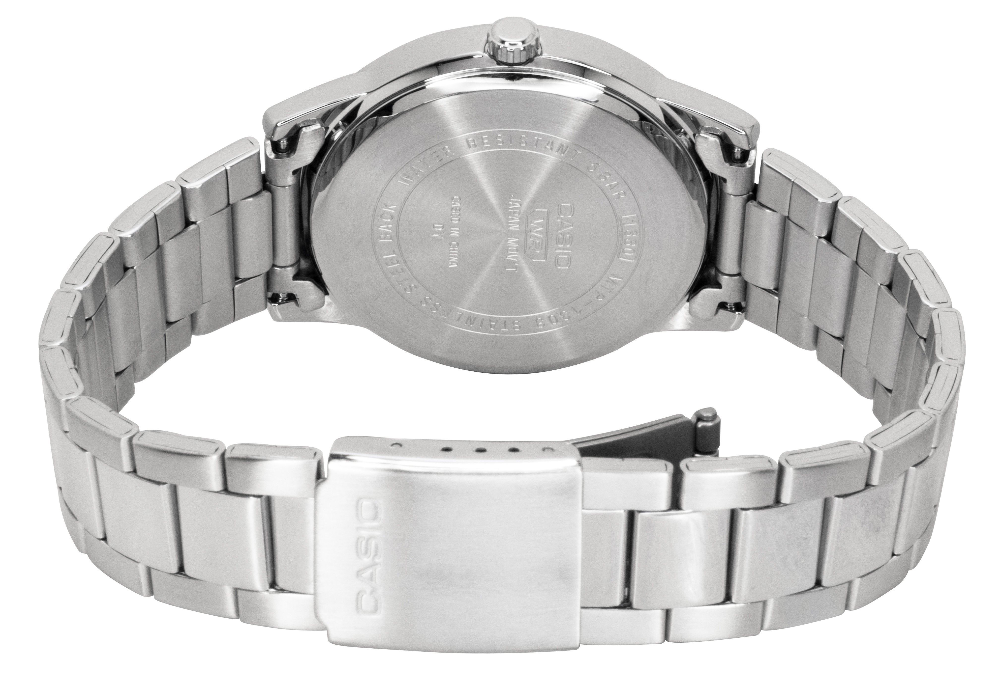 Casio Analog Stainless Steel Black Dial Quartz MTP-1303DD-1AV Men's Watch