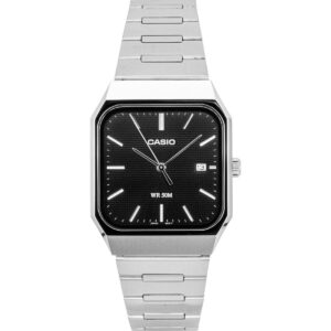 Casio Standard Analog Stainless Steel Black Dial Quartz MTP-B185D-1AV Men's Watch