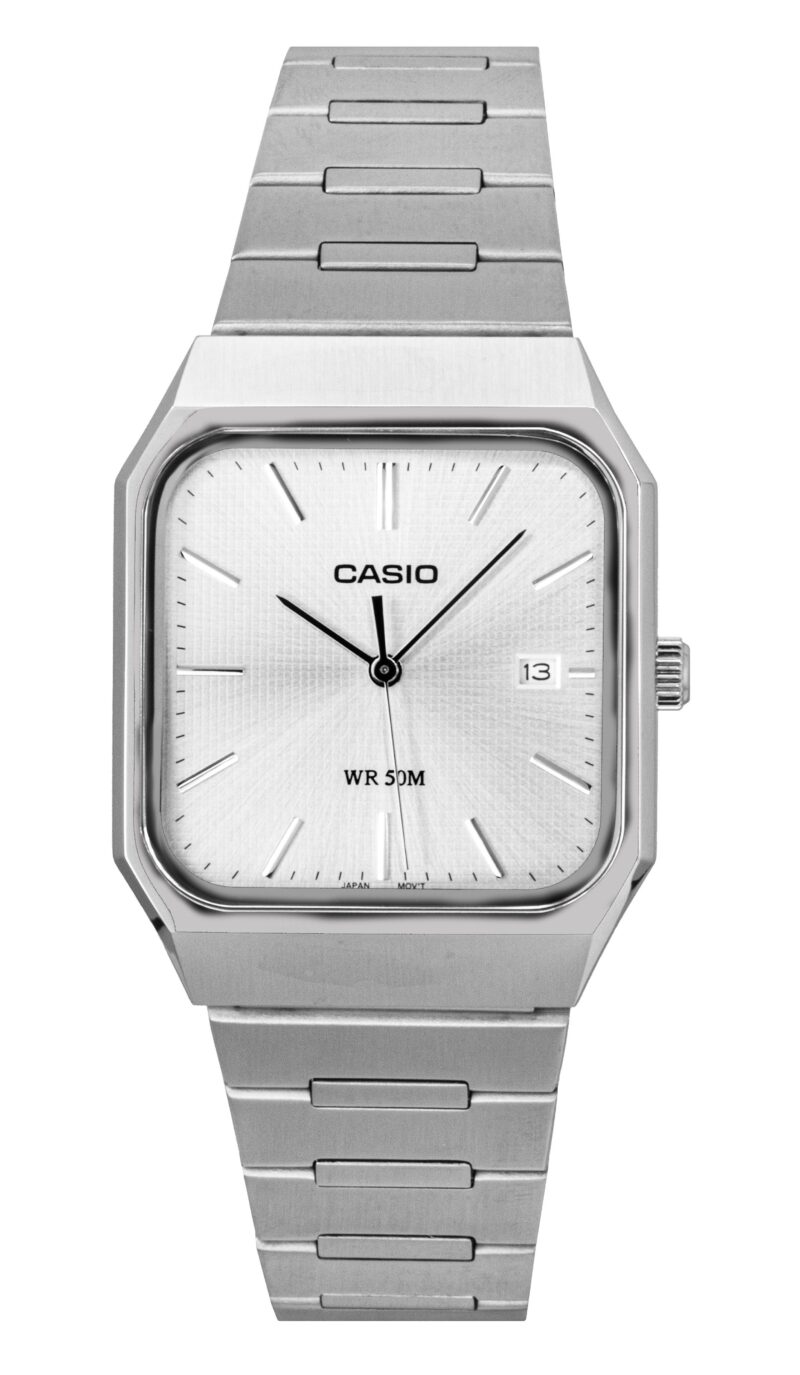 Casio Standard Analog Stainless Steel Silver Dial Quartz MTP-B185D-7AV Men's Watch