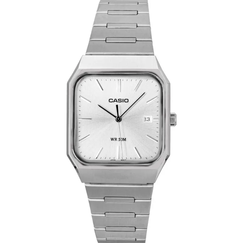 Casio Standard Analog Stainless Steel Silver Dial Quartz MTP-B185D-7AV Men's Watch