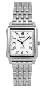 Casio Standard Analog Stainless Steel White Dial Quartz MTP-B190D-7BV Men's Watch