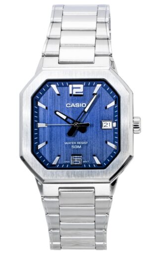 Casio Analog Stainless Steel Blue Dial Quartz MTP-B195D-2AV Men's Watch