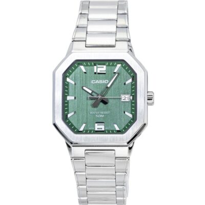 Casio Analog Stainless Steel Green Dial Quartz MTP-B195D-3AV Men's Watch