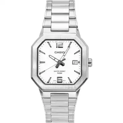 Casio Analog Stainless Steel Silver Dial Quartz MTP-B195D-7AV Men's Watch