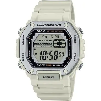 Casio Standard Digital White Resin Strap Quartz MWD-110H-8AV 100M Men's Watch